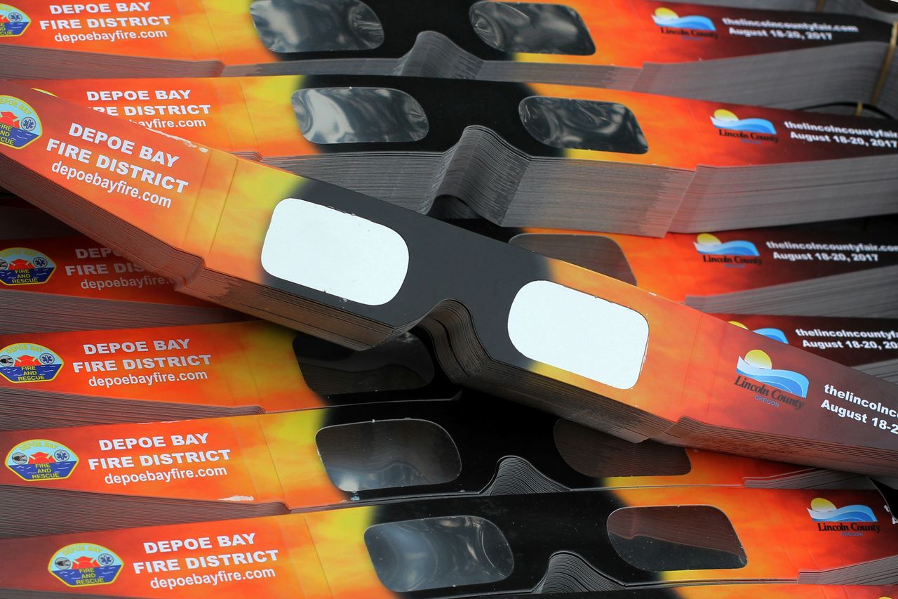 Solar eclipse glasses.