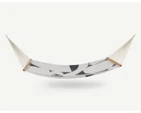 A contemporary printed hammock