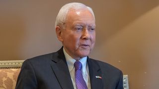 The President pro tempore of the United States Senate Orrin Hatch during his meeting with Portuguese President Marcelo Rebelo de Sousa in the Presidential Belem Palace on July 3, 2018 in Lisbon, Portugal.