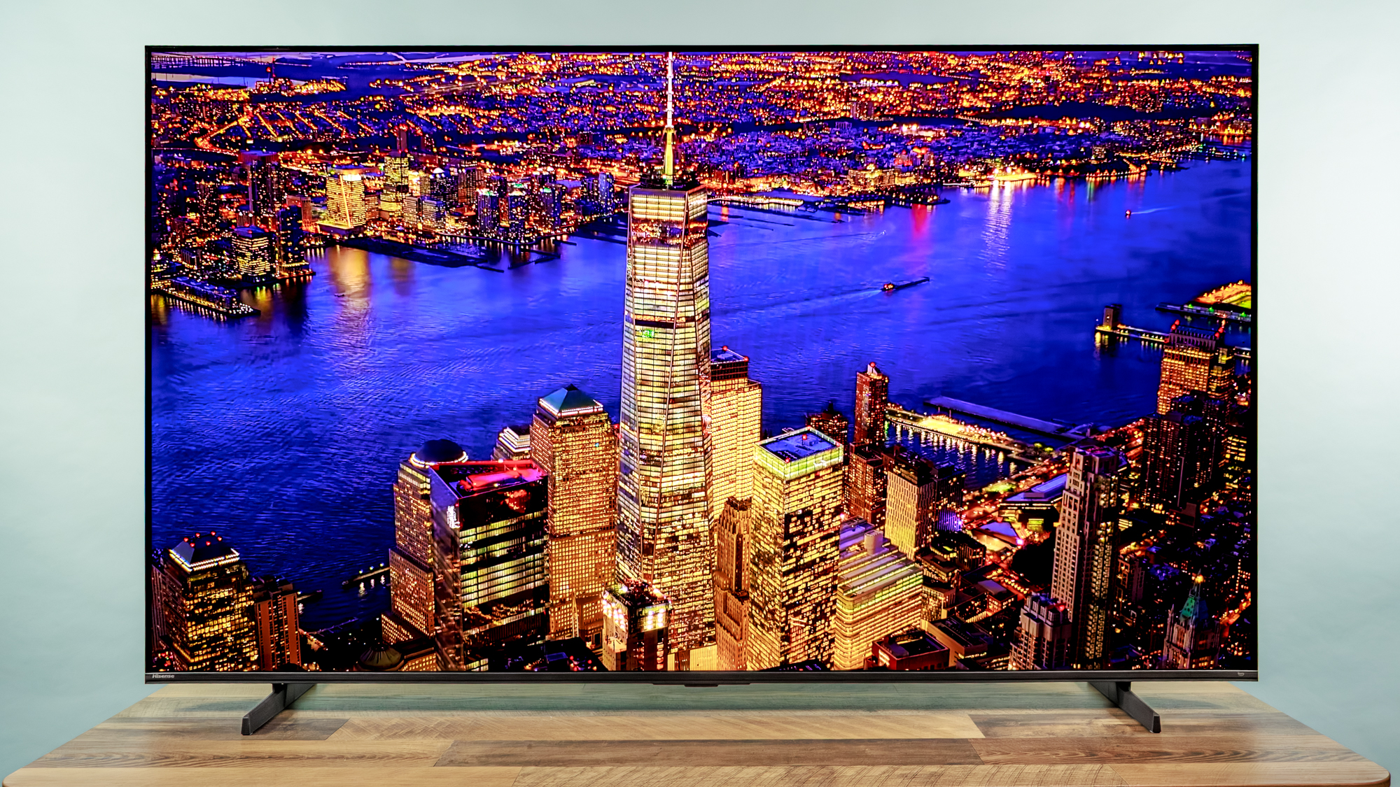 Hisense QD7 Mini LED TV on a table