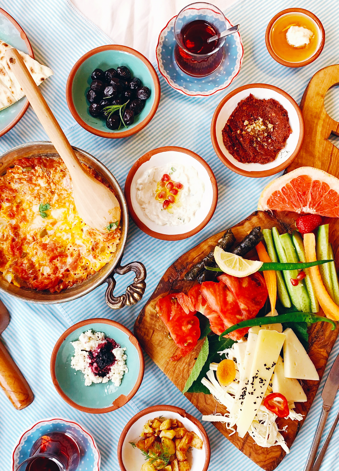 A brunch cheeseboard