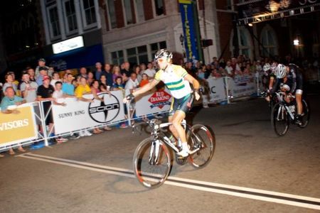 Australia criterium champion Jonathan Cantwell (V Australia) takes the win.