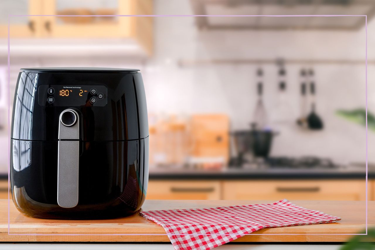 An air fryer on a table