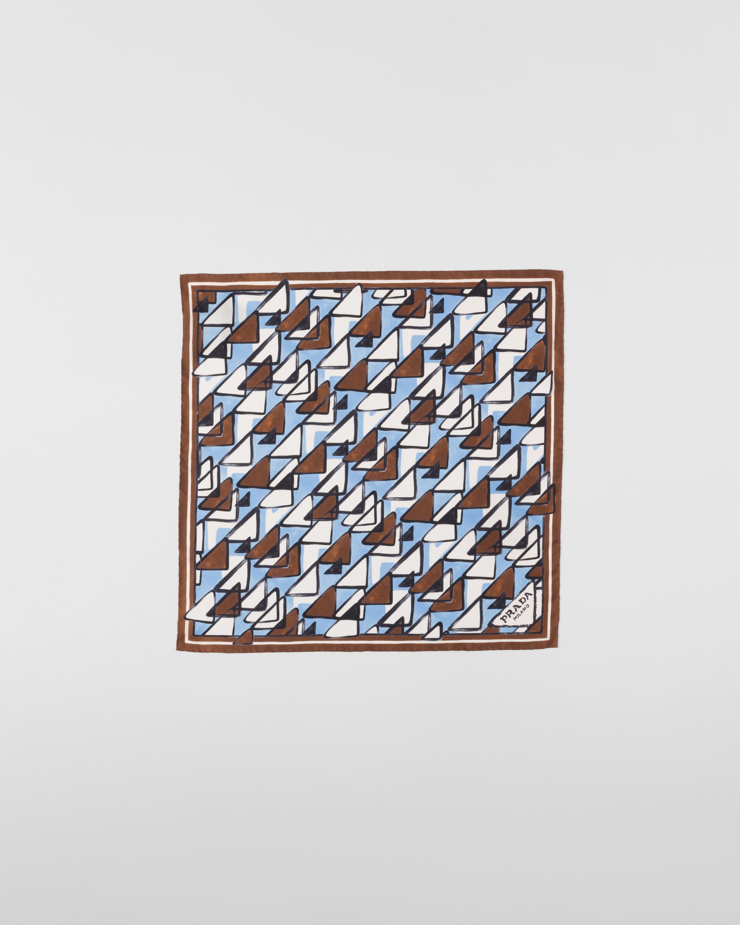 Printed Silk Twill Scarf 55