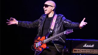 Joe Satriani performs at Symphony Hall on May 12, 2023 in Birmingham, United Kingdom.