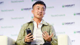 Nothing CEO Carl Pei on stage at Disrupt