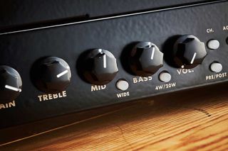 The 3-band EQ is powerful and smooth, but the Wide switch comes in handy for boosting low volume cleans and making that lead channel monstrous.