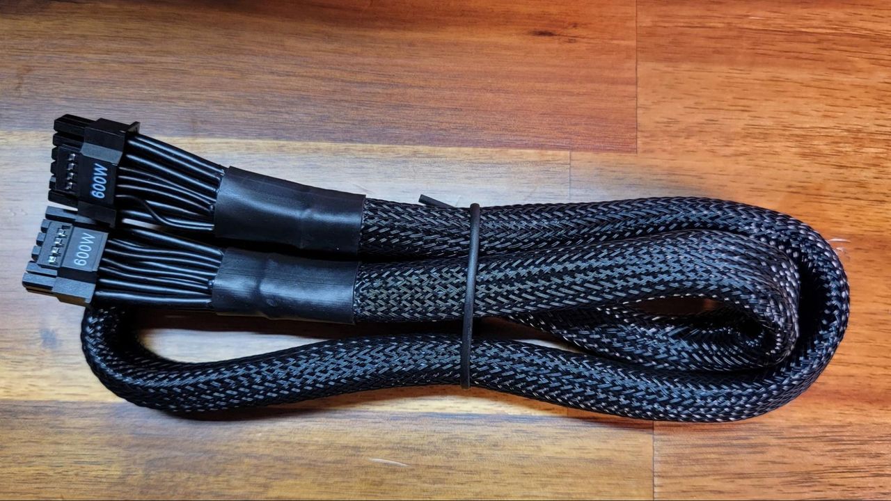 A graphics card 12VHPWR cable