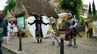 Cosplayers at Black Desert's 10th anniversary event.