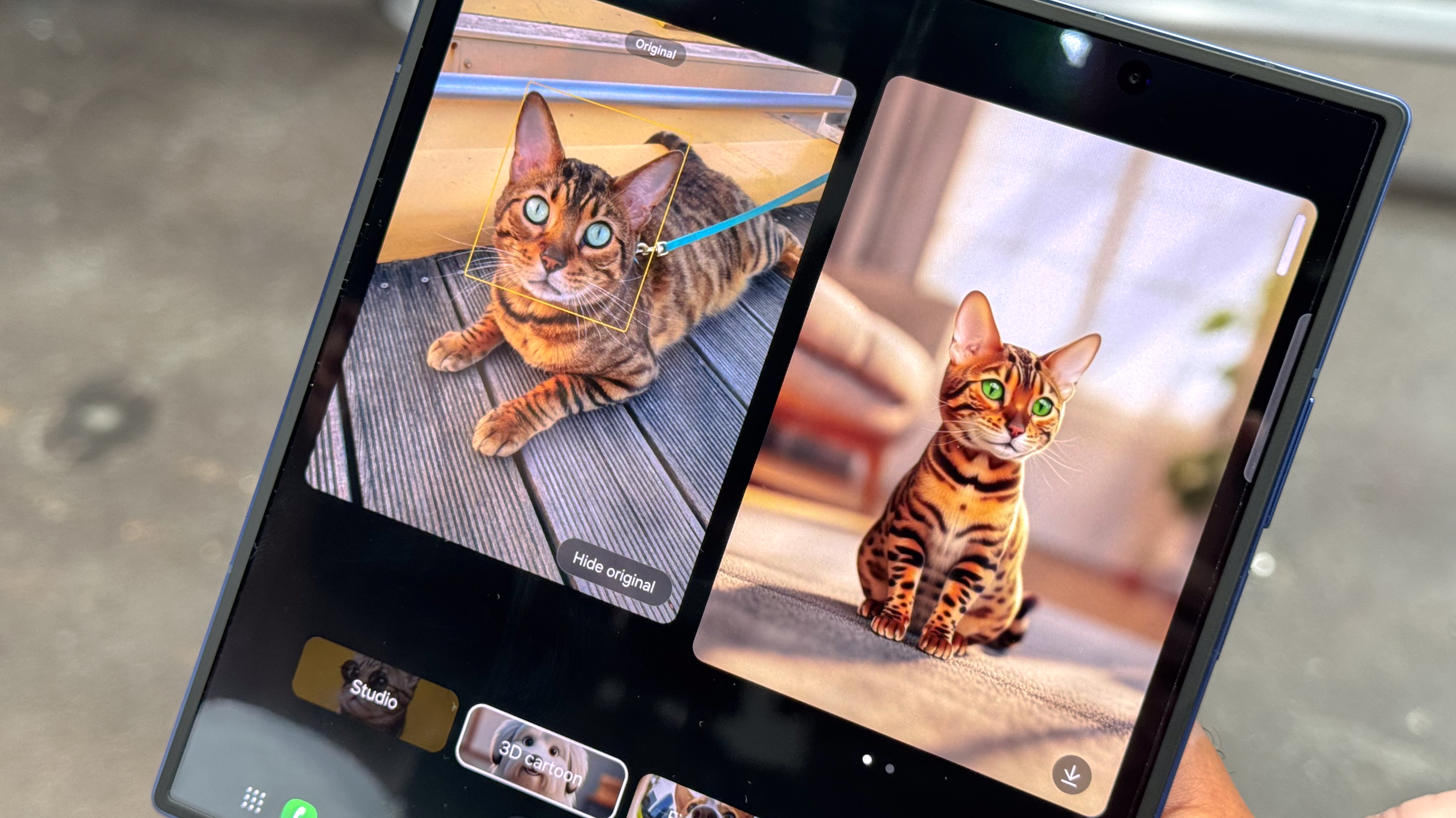 Galaxy Z Fold 7 shown during Samsung hands on event