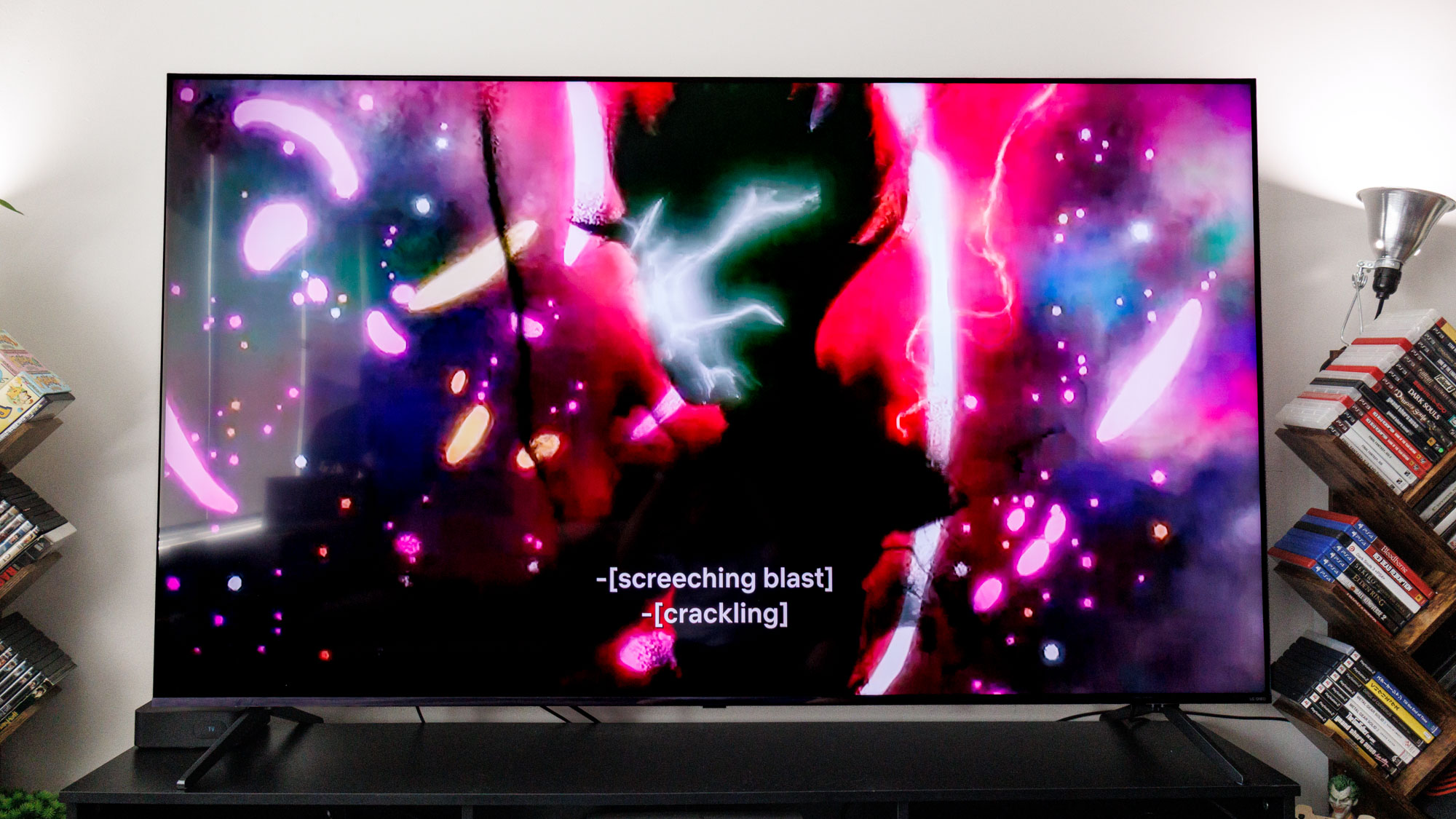 LG QNED92 Mini-LED TV on a stand