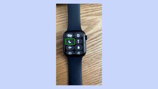 Open the control centre on your Apple Watch