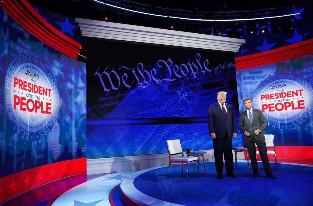 Donald Trump and George Stephanopoulos.