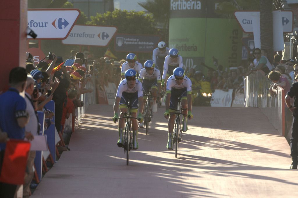 Orica-GreenEdge finish third in the team time trial