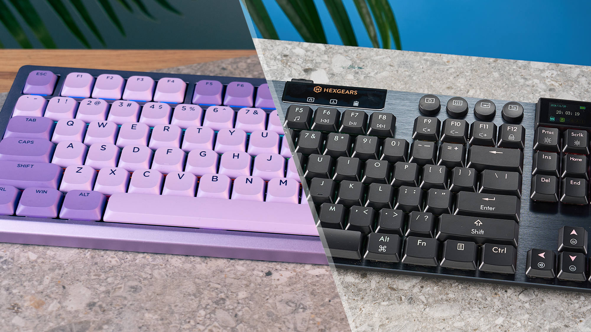 A Chilkey ND75 LP and a Hexgears Immersion A3 TKL