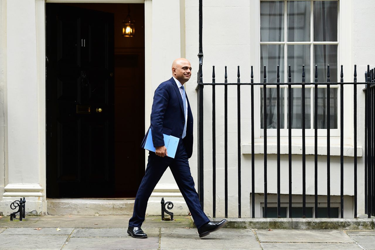 Sajid Javid on Downing Street