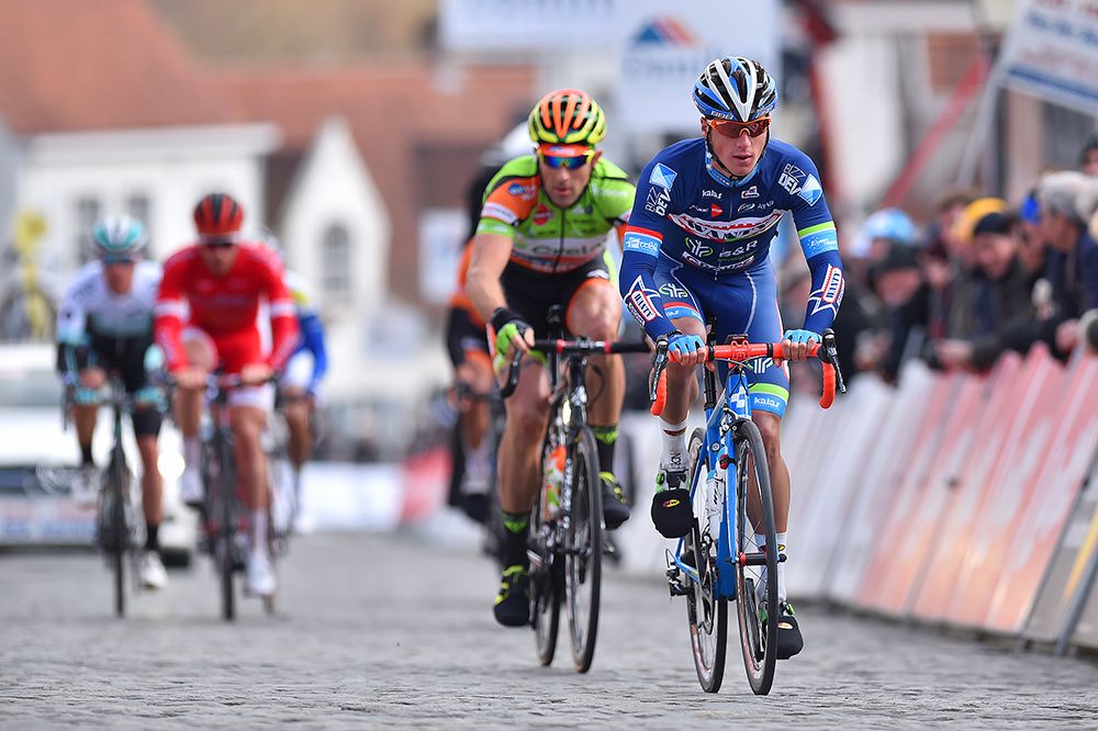 Tom Devriendt (Wanty-Groupe Gobert) in the breakaway