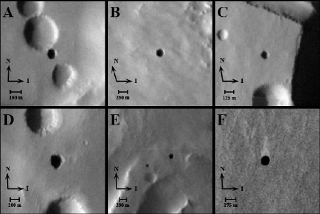 Possible New Mars Caves Targets in Search for Life