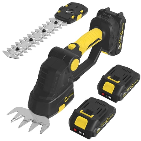Gimmyfive 20v Wireless Hedge Trimmer, 1200rpm Grass Shear With Dual 2.0ah Batteries, Charging Base