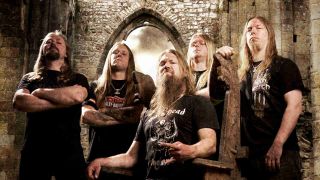 Amon Amarth posing for a photograph in 2009