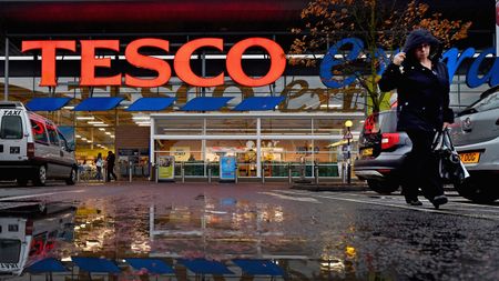 A Tesco store pictured from the car park.