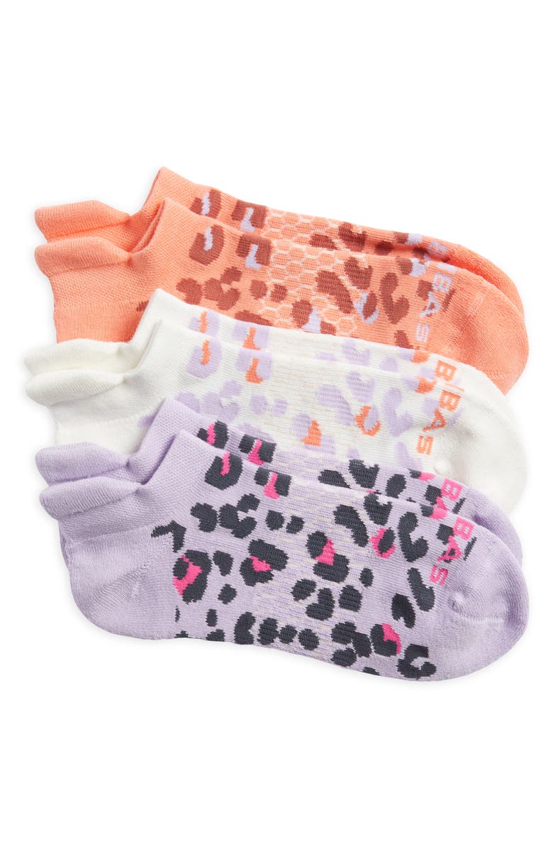 Tonal Leopard 3-Pack Ankle Socks