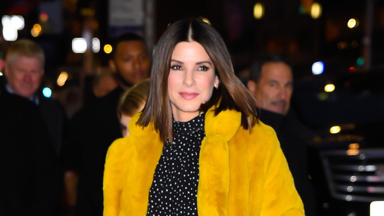 Actress Sandra Bullock is seen outside &quot;The Late Show With Stephen Colbert&quot; on December 17, 2018