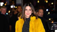 Actress Sandra Bullock is seen outside "The Late Show With Stephen Colbert" on December 17, 2018