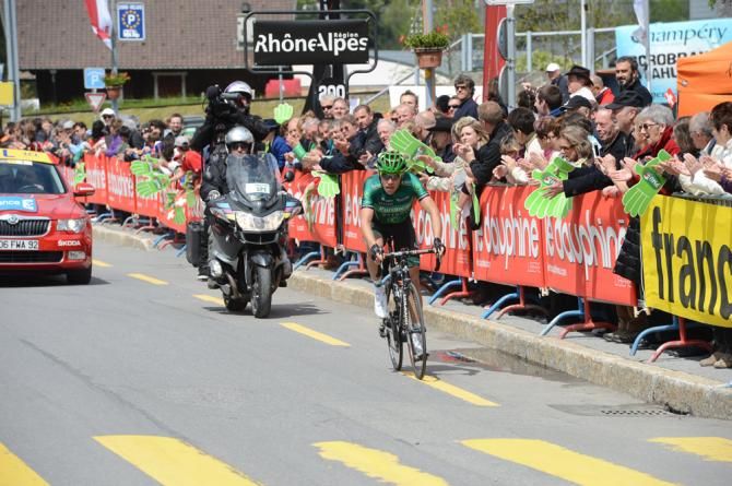 David Veilleux (Team Europcar) takes the final corner