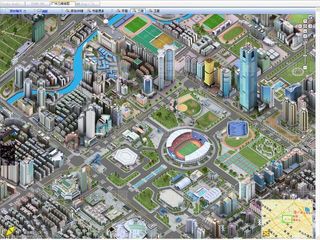 A high-resolution 3D map of Guangzhou, China.