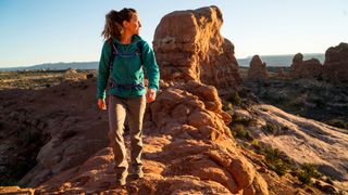 Woman hiking in Utah