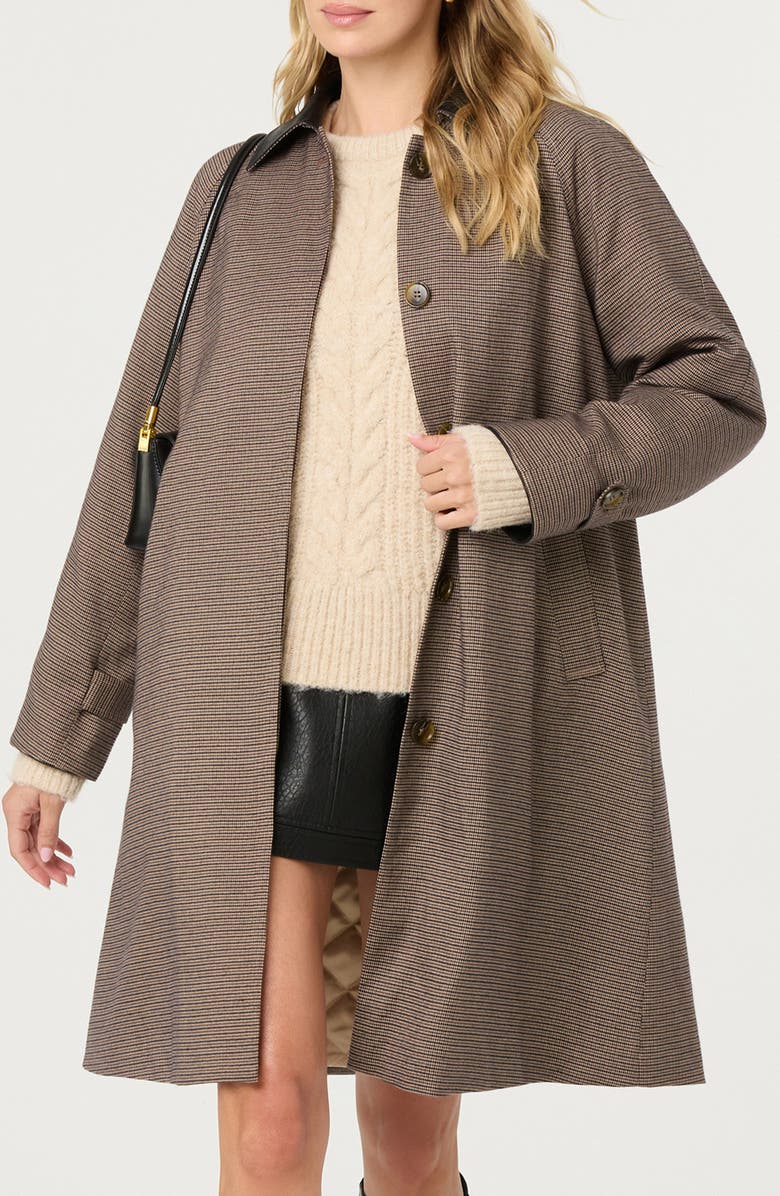 Raiden Faux Leather Collared Coat