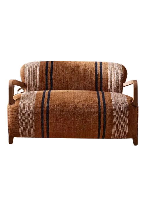 Aviator in Loveseat in Striped Cotton Rug