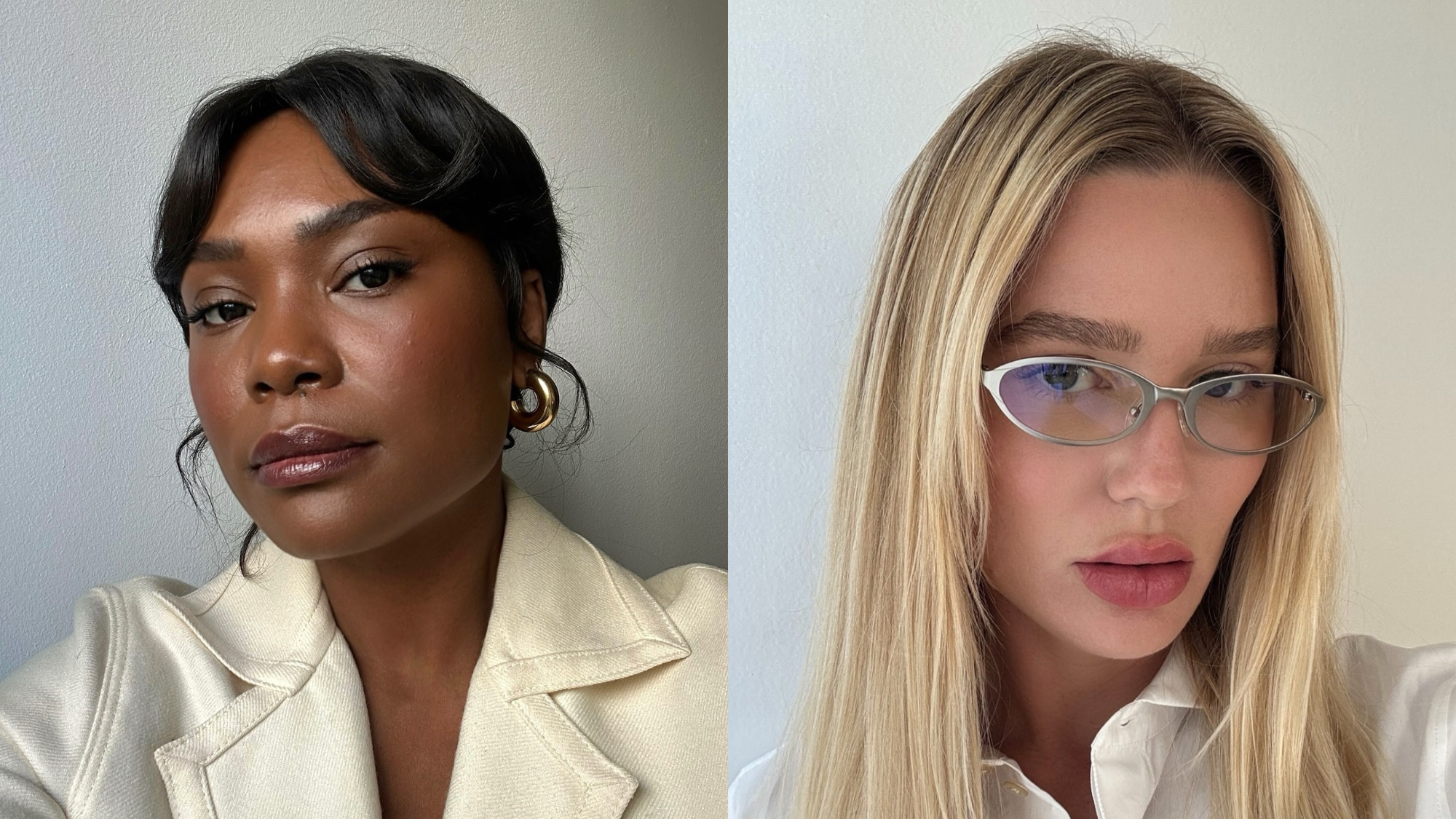 Collage of women with glowing skin.