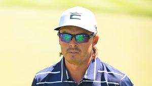 Rickie Fowler stares ahead 