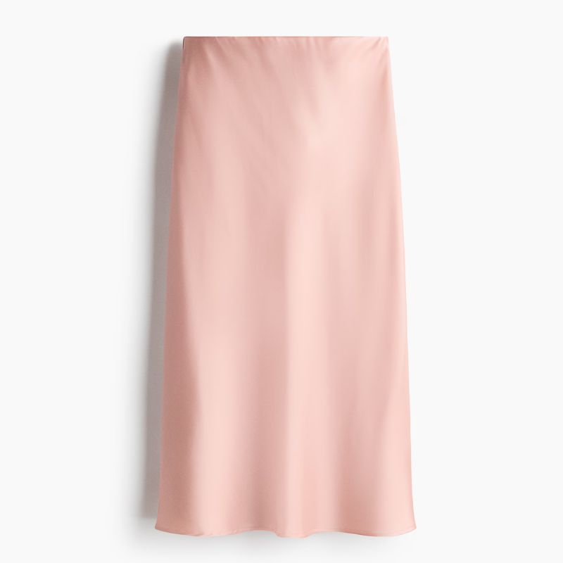 H&amp;amp;M, pink midi skirt