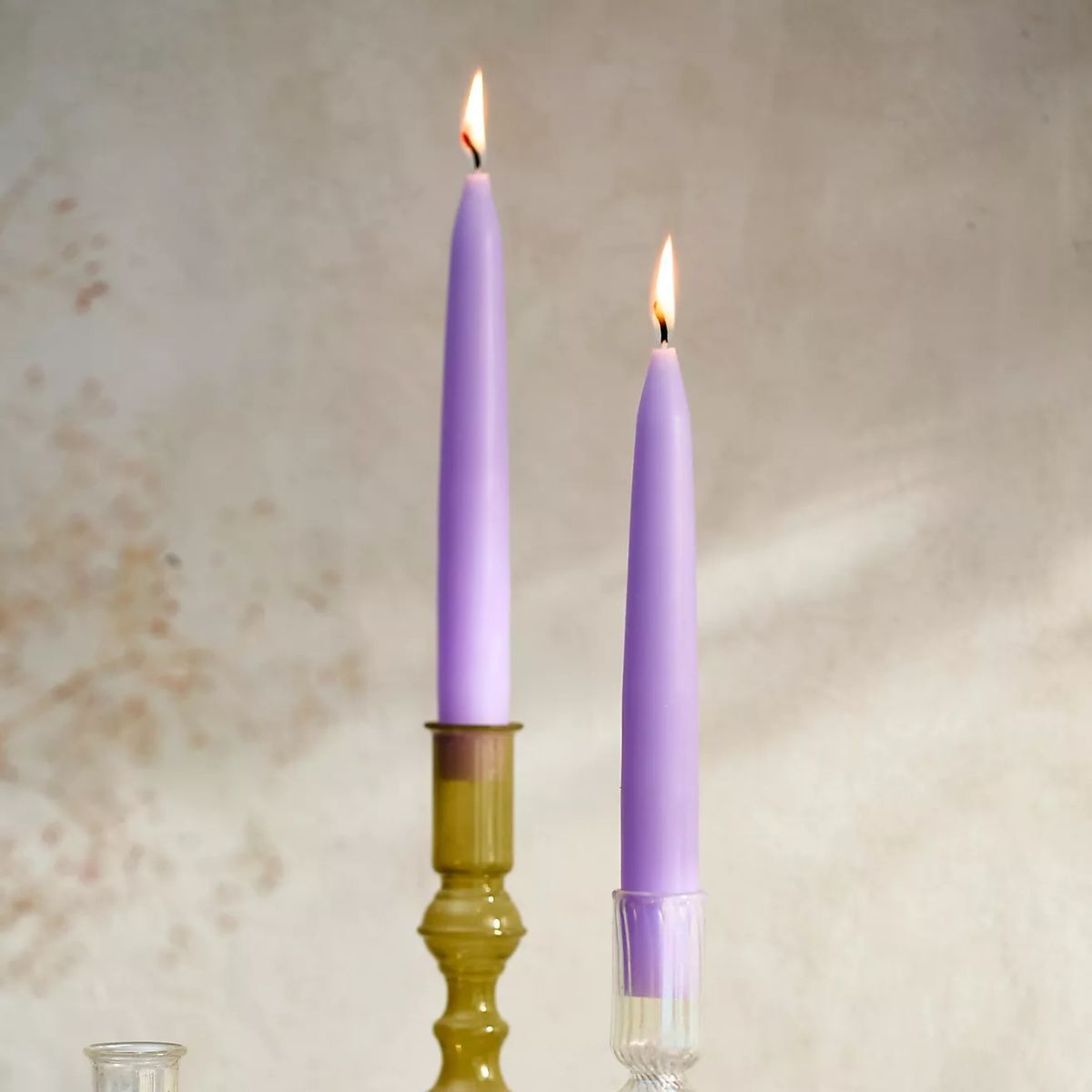 Two purple candles