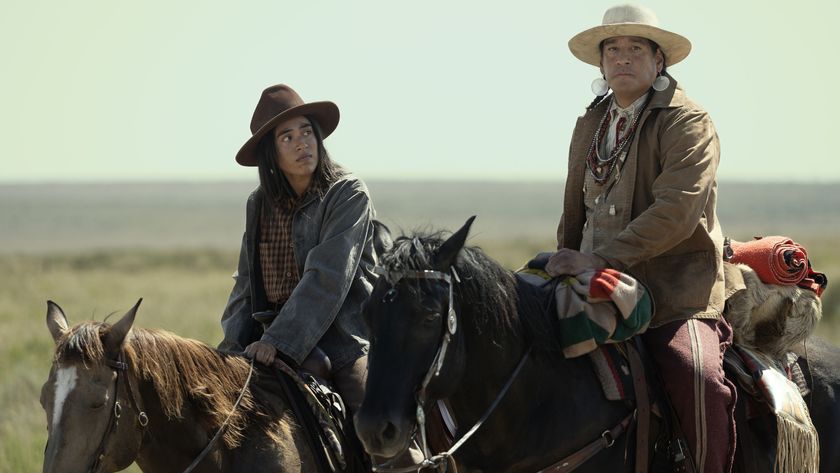 Aminah Nieves and Michael Spears on horseback in 1923