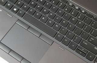 HP Zbook 17 G4 keyboard close