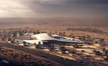 Zaha Hadid's sweeping design for Bee'ah's headquarters rises from the desert
