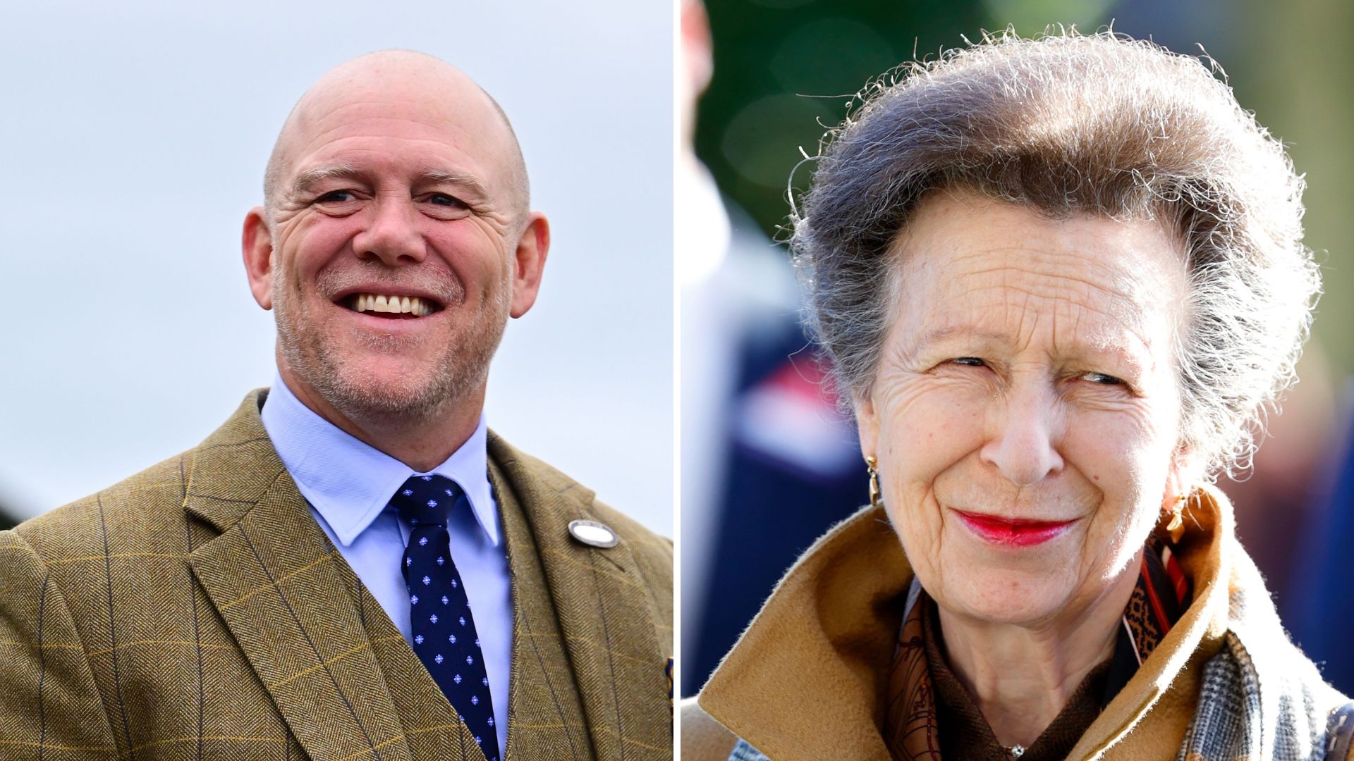 A composite image of Mike Tindall and Princess Anne
