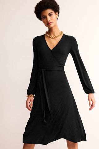 Joanna Jersey Midi Wrap Dress