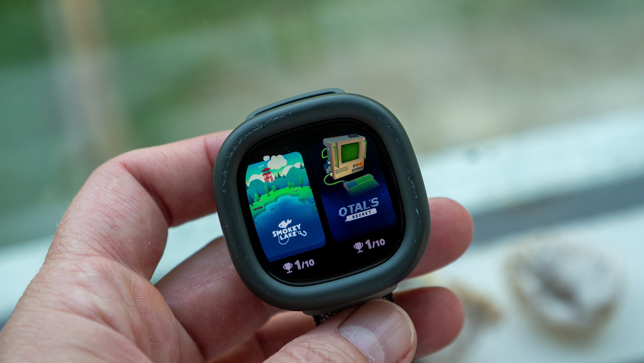 Browsing the games list on the Fitbit Ace LTE