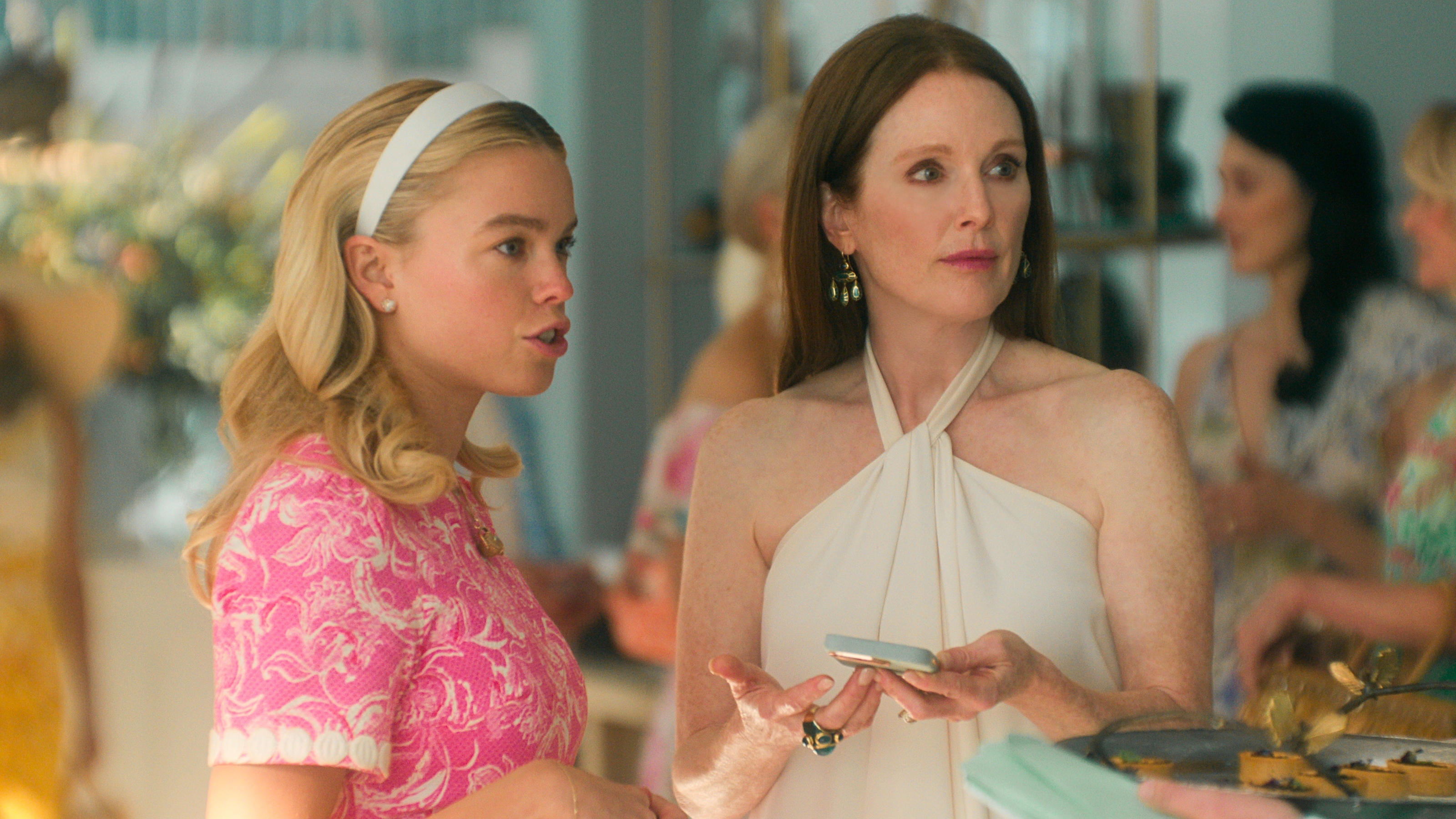 Milly Alcock as Simone, Julianne Moore as Michaela