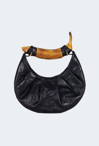 Puppets and Puppets Leather Wrapped Banana Hobo