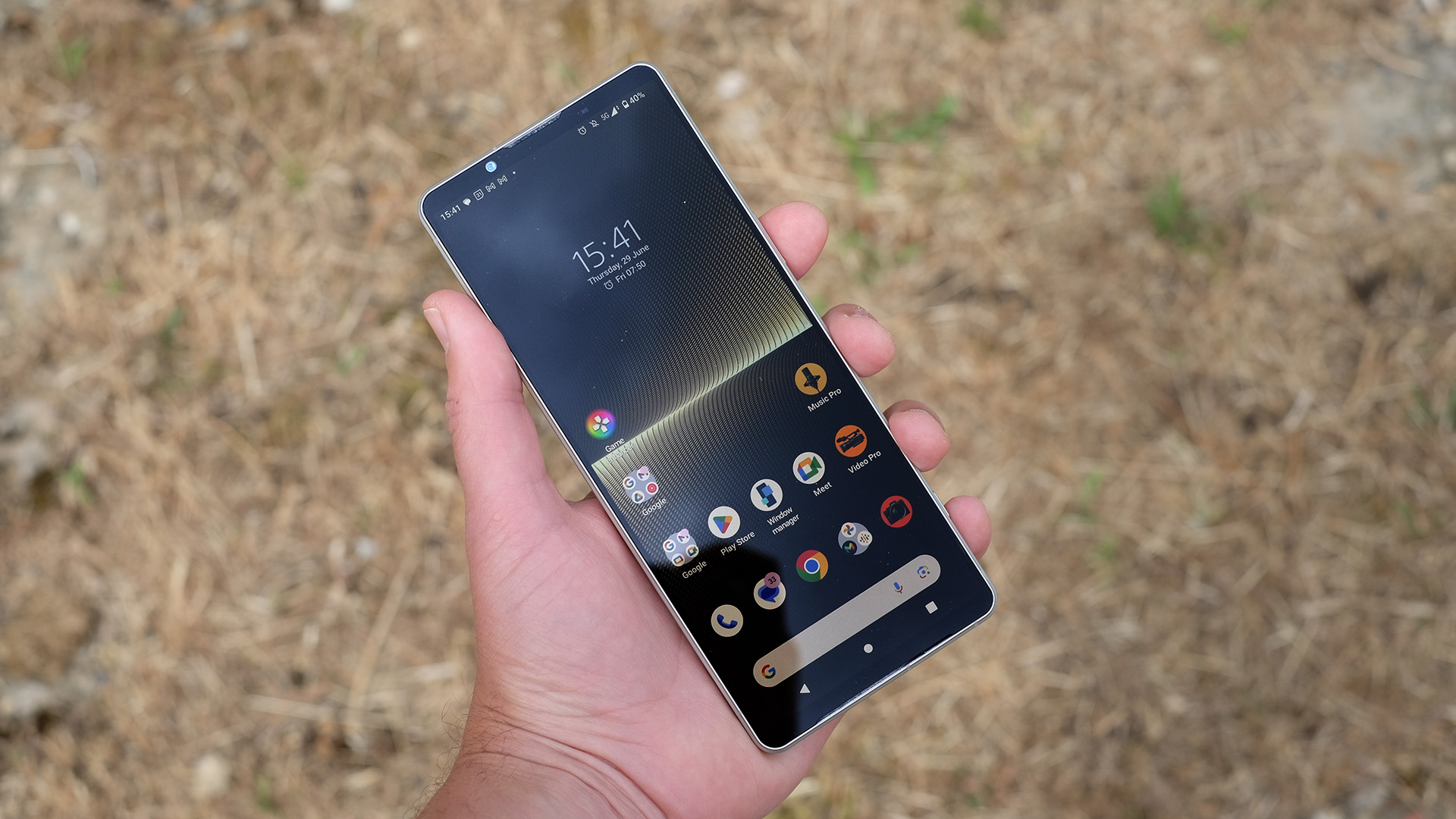 A Sony Xperia 1 V from the front