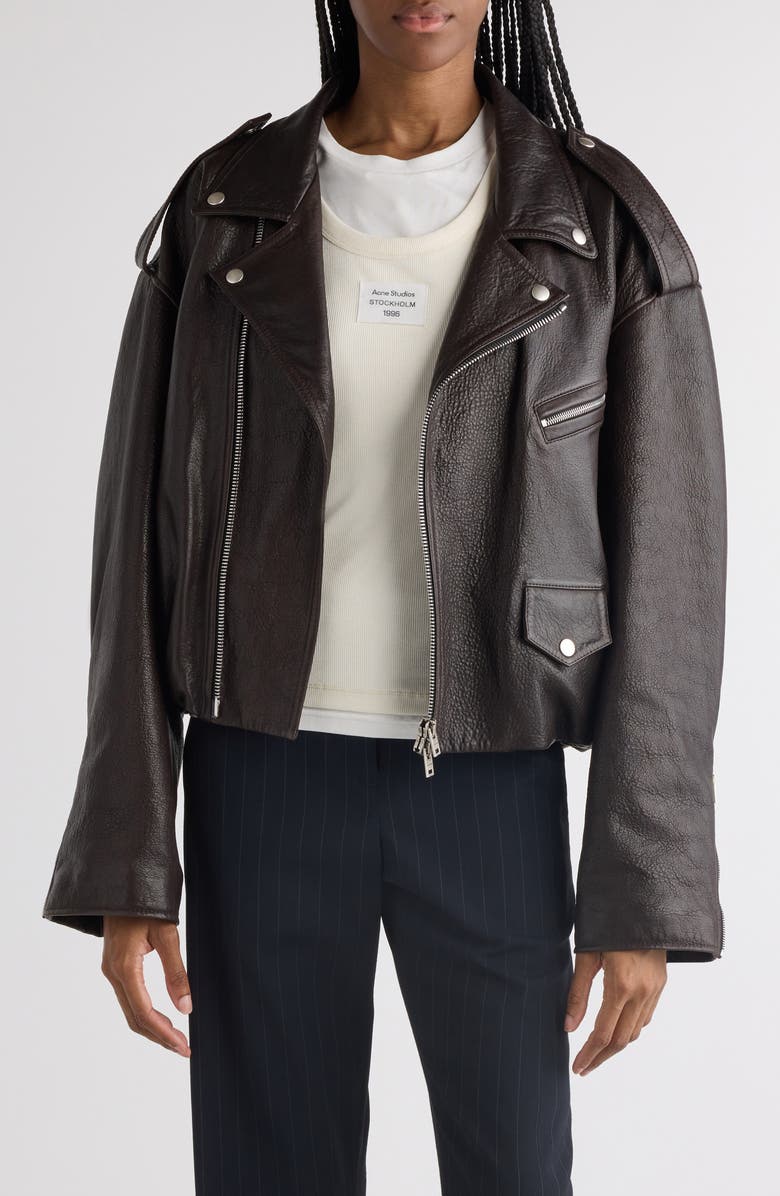 Liso Leather Crop Moto Jacket