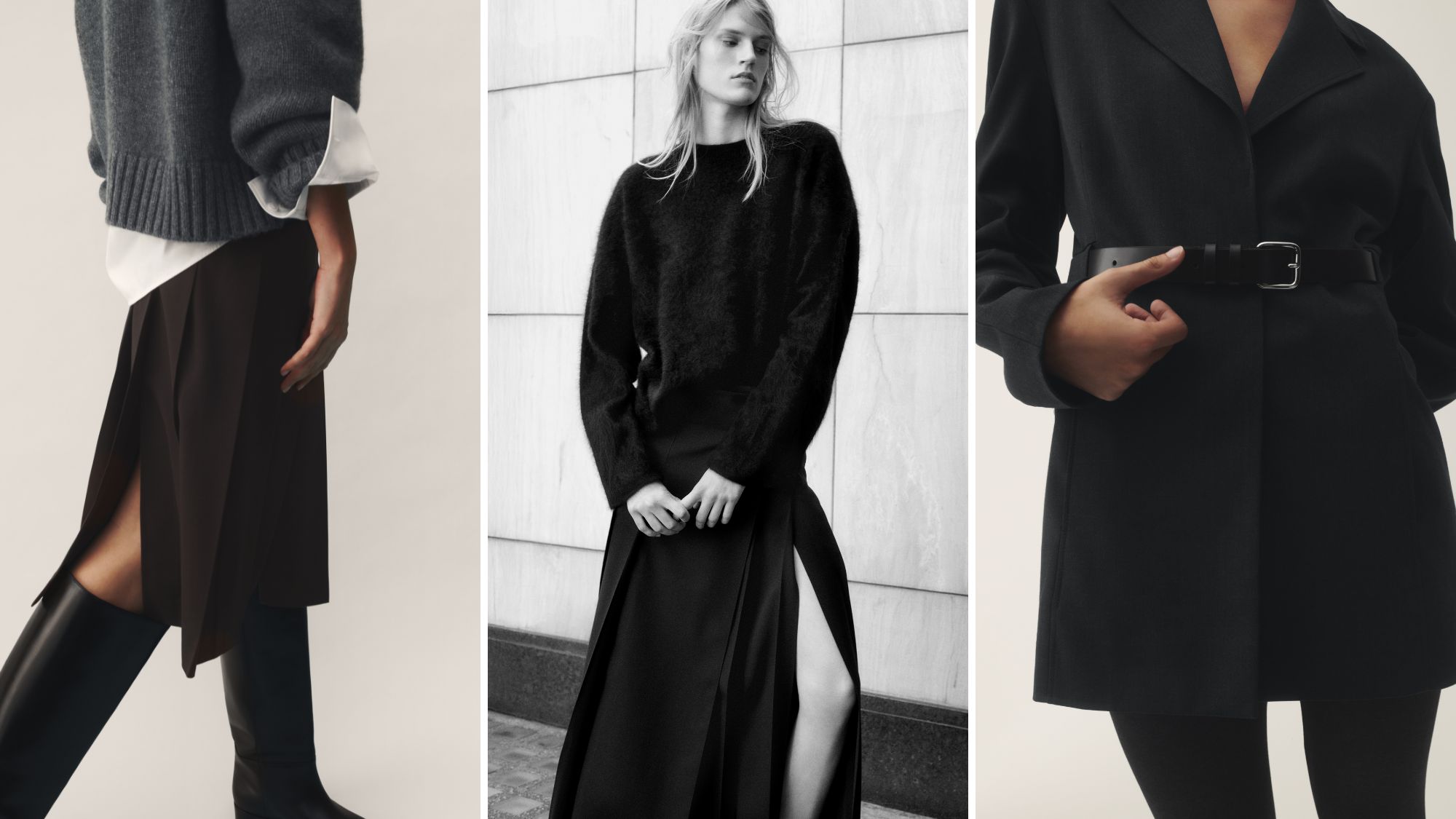 models wearing the cos x le kilt collection