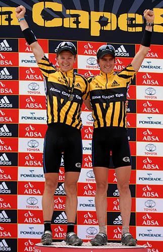 2007 Cape Epic men's champions Karl Platt and Stefan Sahm of Team Bulls