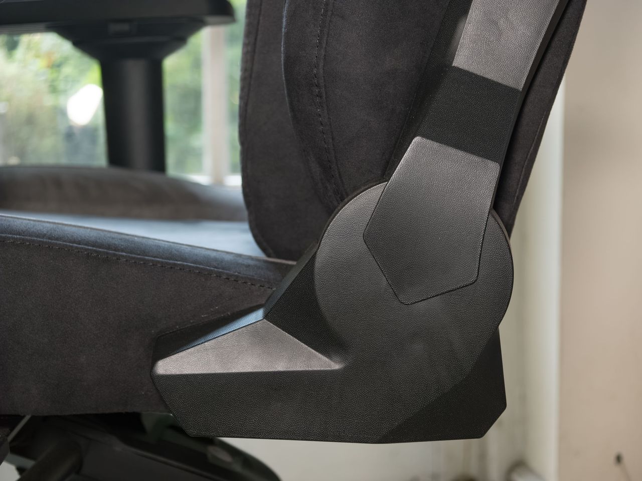 Closeup of the Arozzi Vernazza Supersoft gaming chair's plastic covering